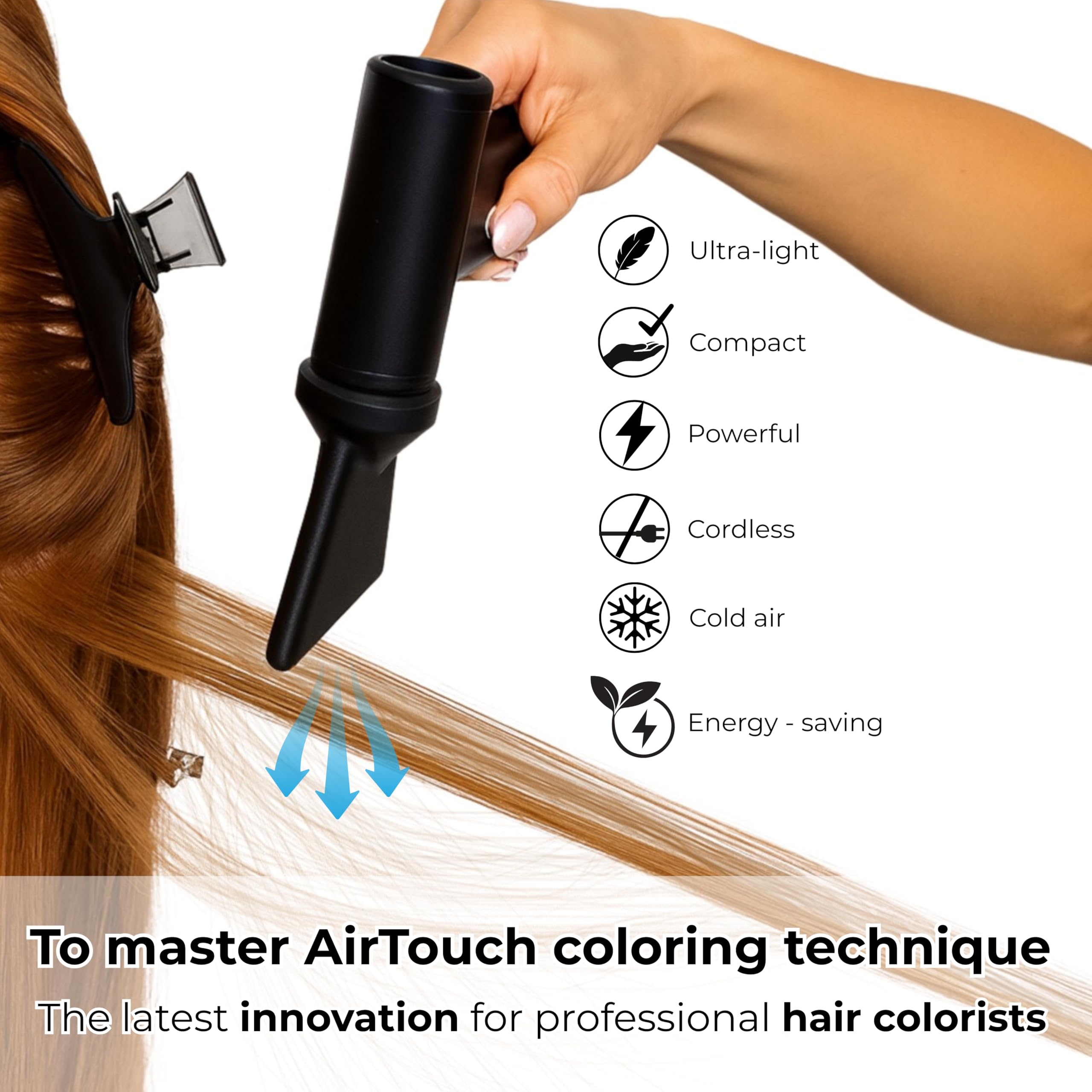 Amazon.com: Professional AirTouch Blower – Cold Air Cordless Hair